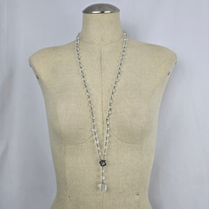 Vintage Silpada Vintage Glass Clear Crystal Beaded Necklace