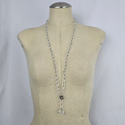 Vintage Silpada Vintage Glass Clear Crystal Beaded Necklace