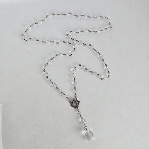 Vintage Silpada Vintage Glass Clear Crystal Beaded Necklace