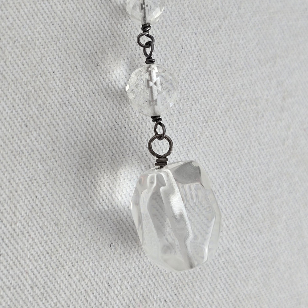 Vintage Silpada Vintage Glass Clear Crystal Beaded Necklace