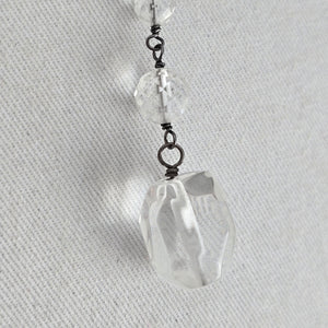 Vintage Silpada Vintage Glass Clear Crystal Beaded Necklace