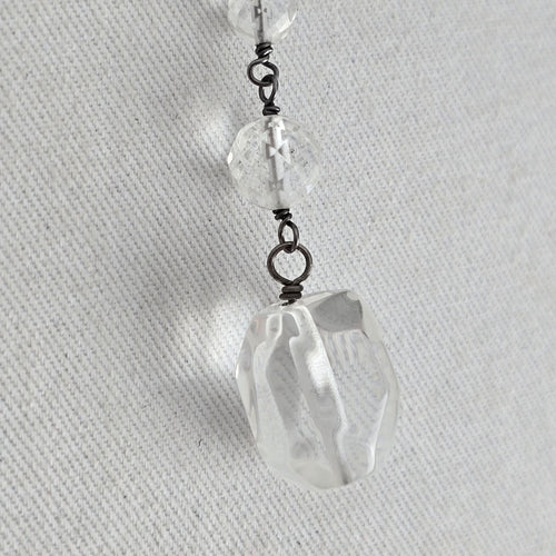 Vintage Silpada Vintage Glass Clear Crystal Beaded Necklace