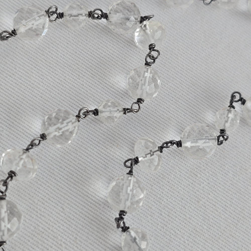 Vintage Silpada Vintage Glass Clear Crystal Beaded Necklace