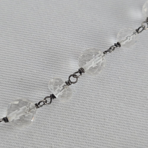 Vintage Silpada Vintage Glass Clear Crystal Beaded Necklace