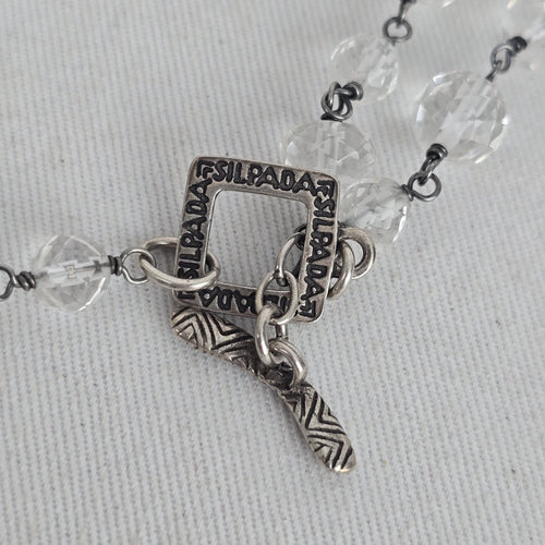 Vintage Silpada Vintage Glass Clear Crystal Beaded Necklace