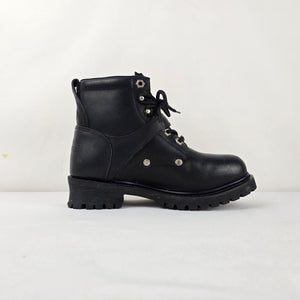 Harley-Davidson Women's Leather Motorcycle Riding Boots, Buckle Harness Lug Sole Sz 7.5