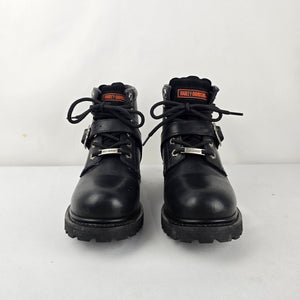 Harley-Davidson Women's Leather Motorcycle Riding Boots, Buckle Harness Lug Sole Sz 7.5