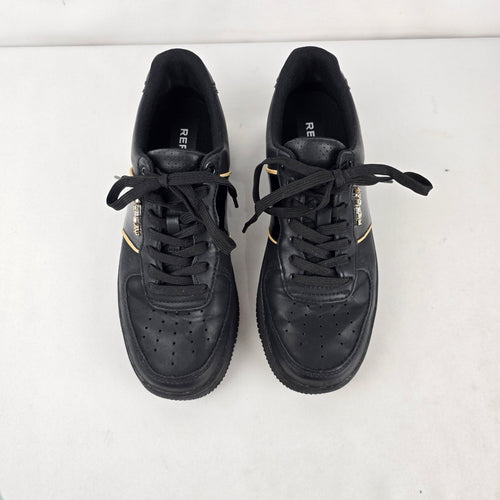 Replay Women’s Black Leather Platform Sneakers Size 38/7.5