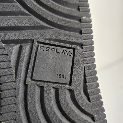 Replay Women’s Black Leather Platform Sneakers Size 38/7.5