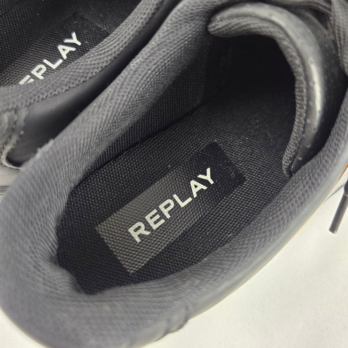Replay Women’s Black Leather Platform Sneakers Size 38/7.5