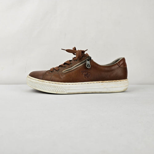 Rieker Women’s Brown Leather Sneakers Size 39/8.5
