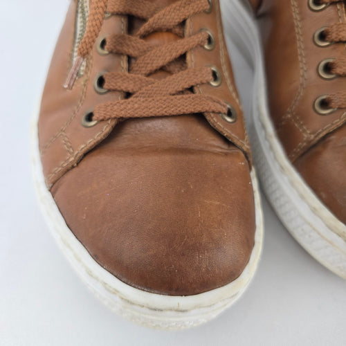 Rieker Women’s Brown Leather Sneakers Size 39/8.5