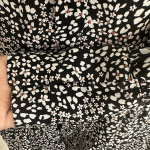 Dynamite Black Floral Tie Detail Mini Dress Size XS