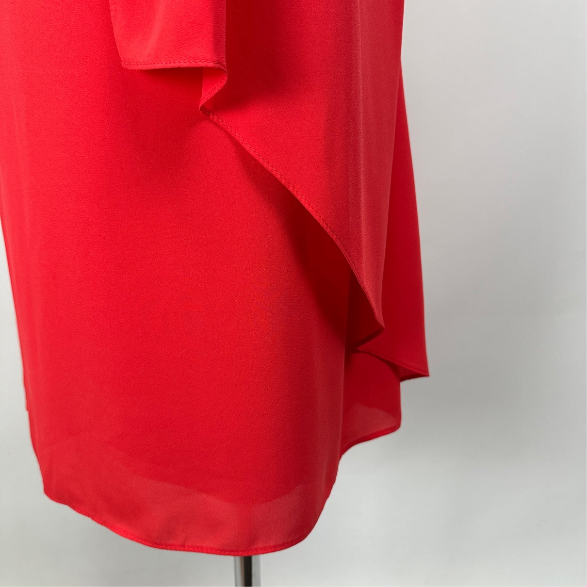 Joseph Ribkoff Black Beaded Red Chiffon Sleeveless Dress Size 8