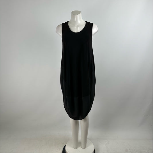 Joseph Ribkoff Black Chiffon Midi Dress Size 8