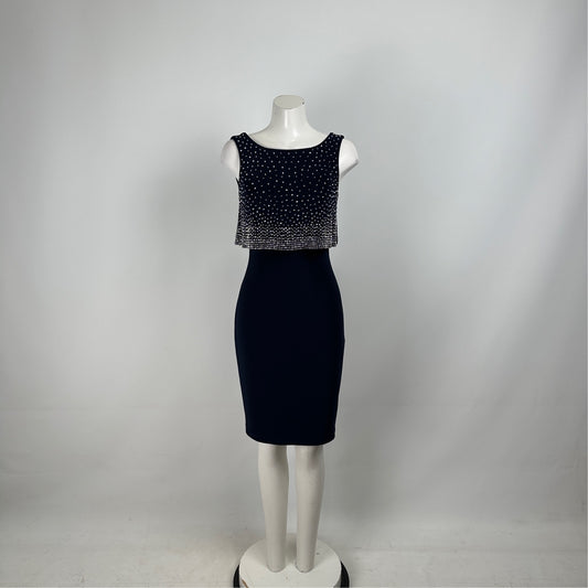 Joseph Ribkoff Navy Sparkle Dress Size 6