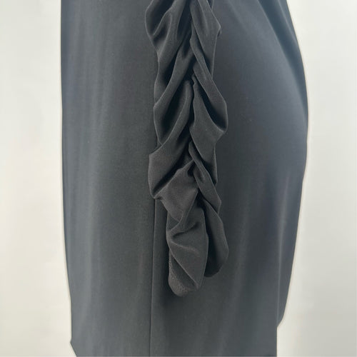 Frank Lyman Black Rushed Sleeve Mini Dress Size 4