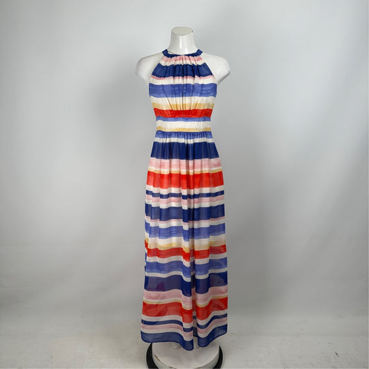 Vince Camuto Blue Stripped Maxi Dress Size 2