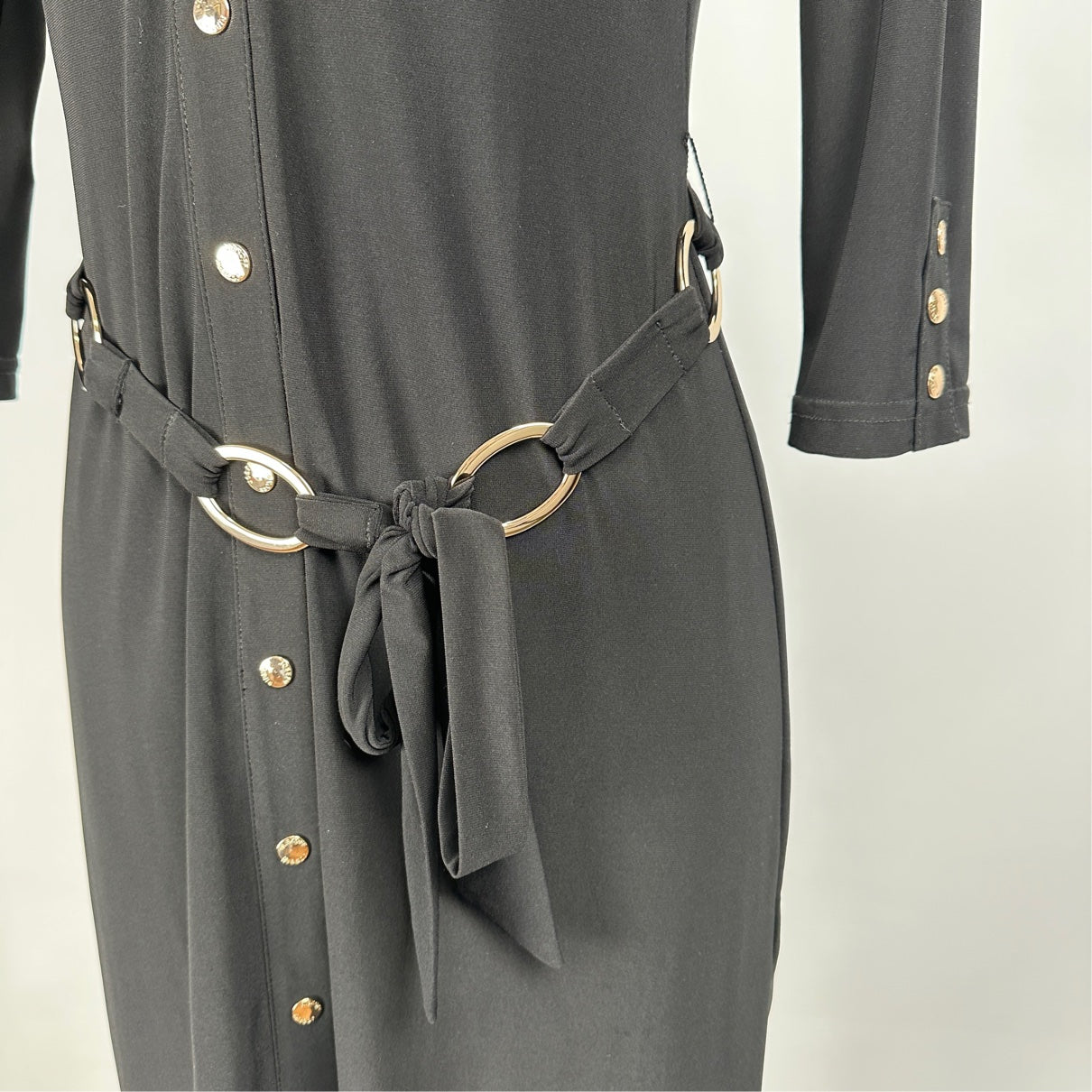 Joseph Ribkoff Black Button Up Shirt Dress Size 8