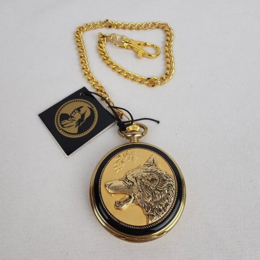 Franklin Mint Spirit of the Wolf Collector Pocket Watches