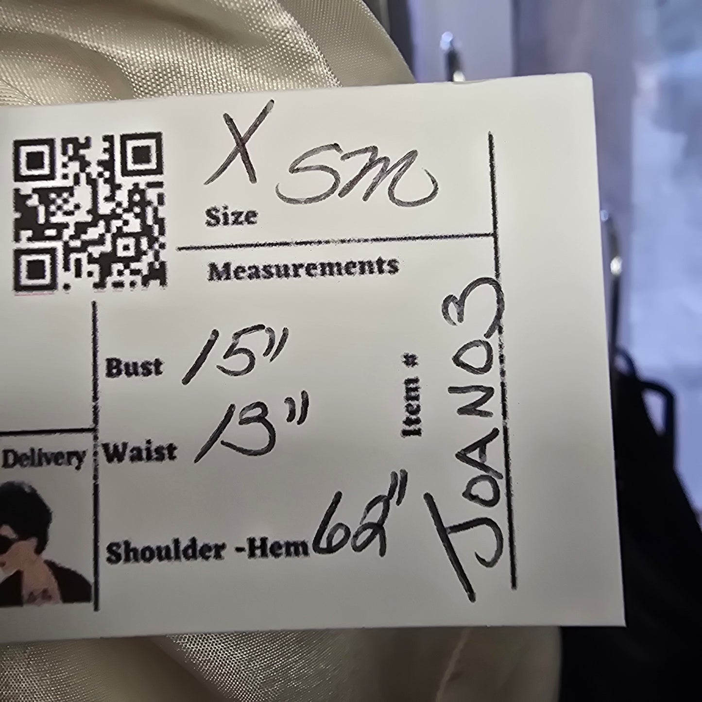 Vintage Cream Sequined Floral Detail Drop Shoulder Wedding Dress Size XS/S