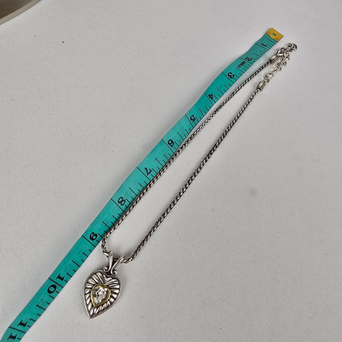Brighton Silver Heart Pendant Chain Necklace