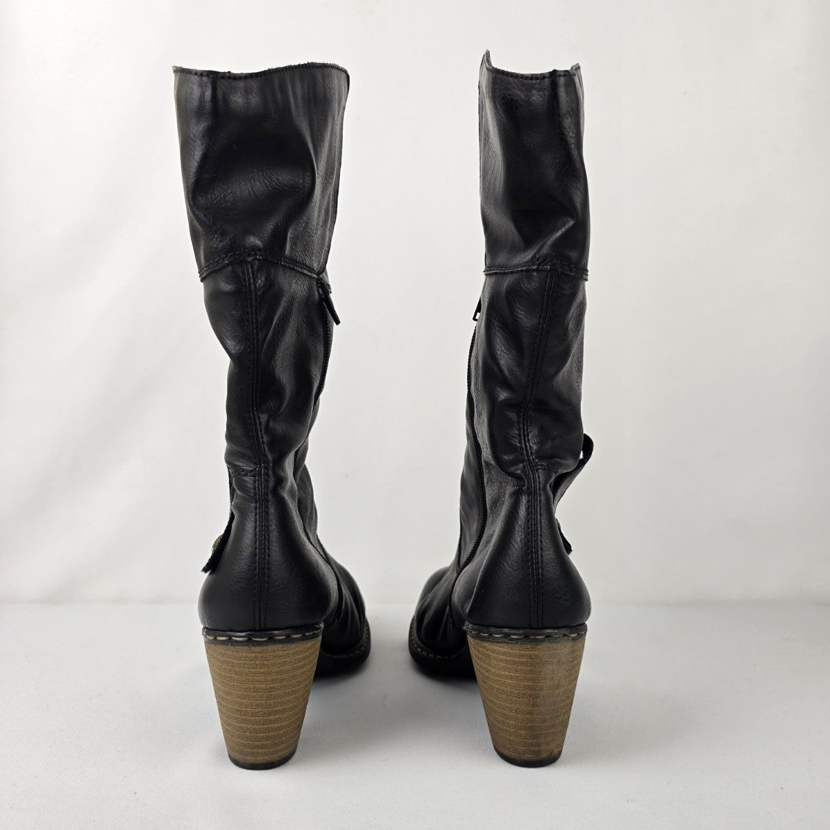 Riker Black Heeled Boot Size 8