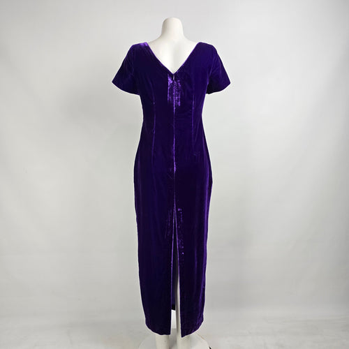 Vintage Velvet Purple Long Dress Size M/L