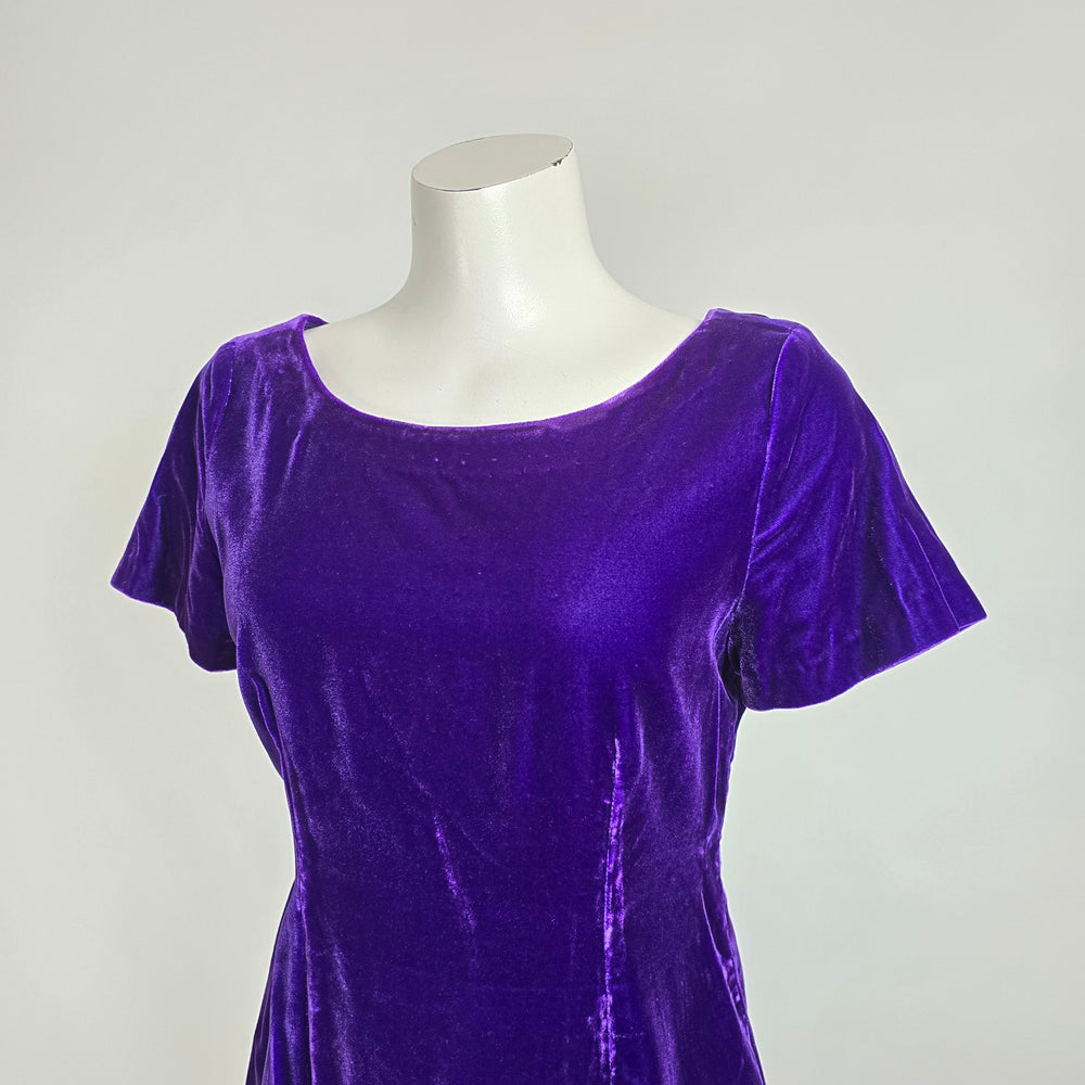 Vintage Velvet Purple Long Dress Size M/L