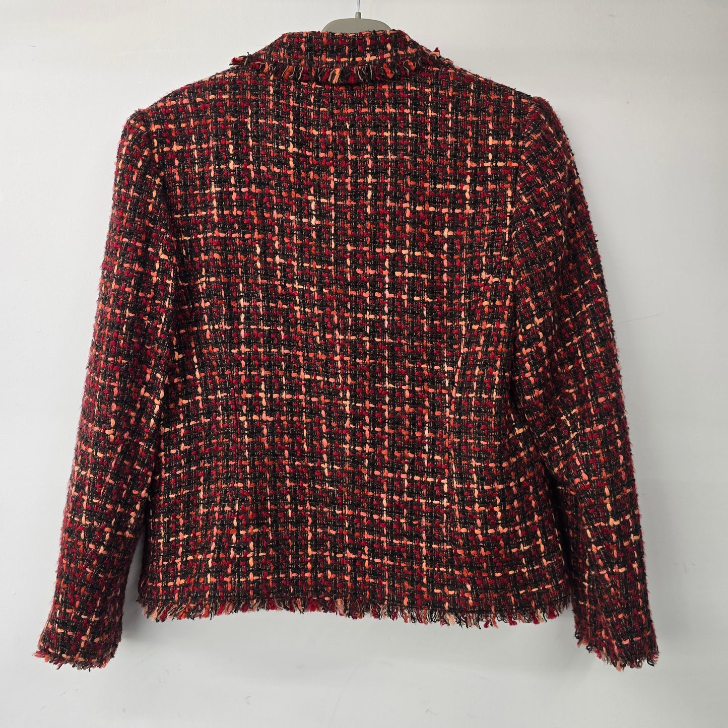 Vintage JM Collection Red Tweed Blazer Size 8