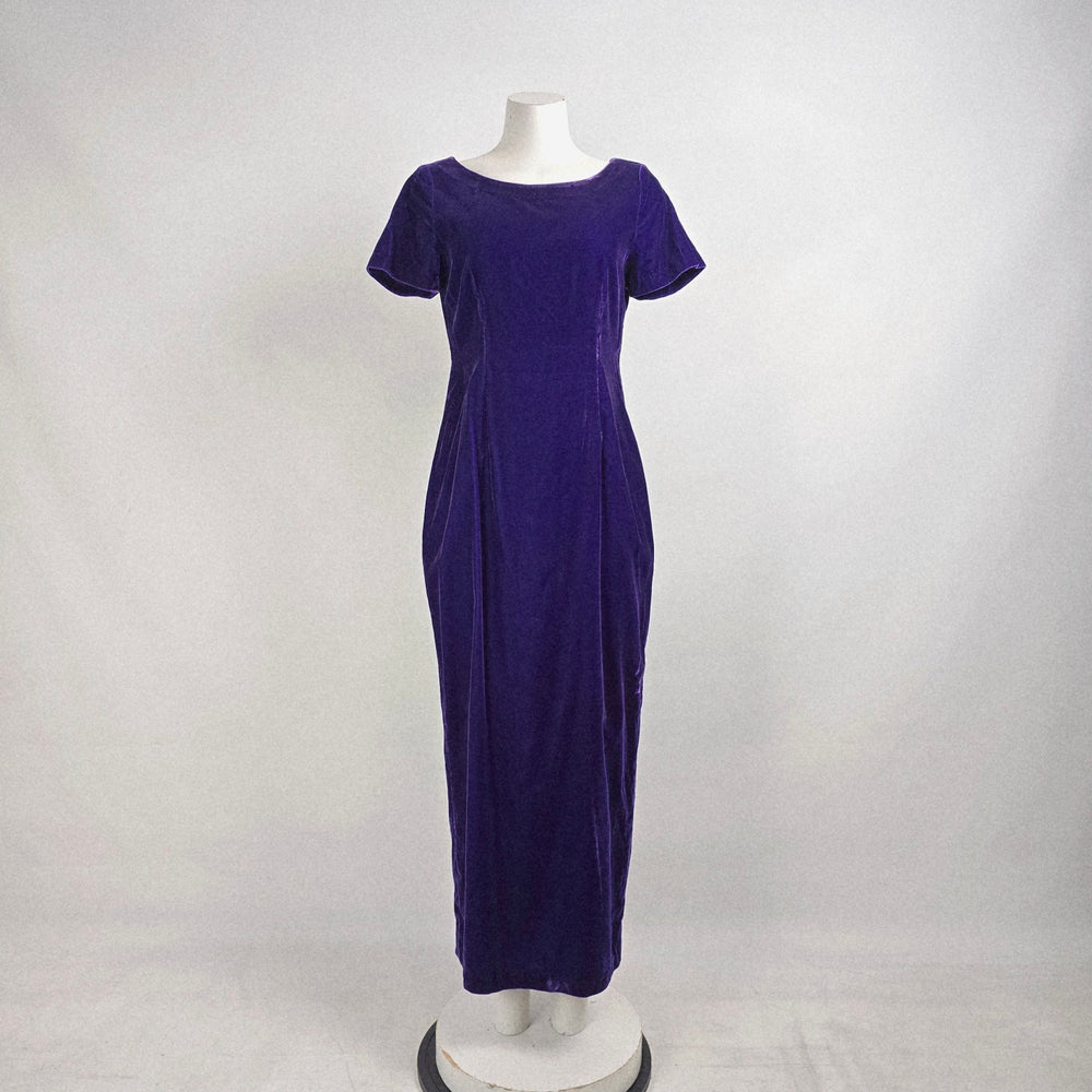Vintage Velvet Purple Long Dress Size M/L