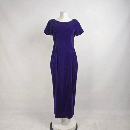 Vintage Velvet Purple Long Dress Size M/L