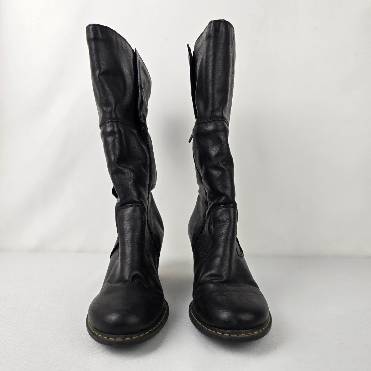 Riker Black Heeled Boot Size 8