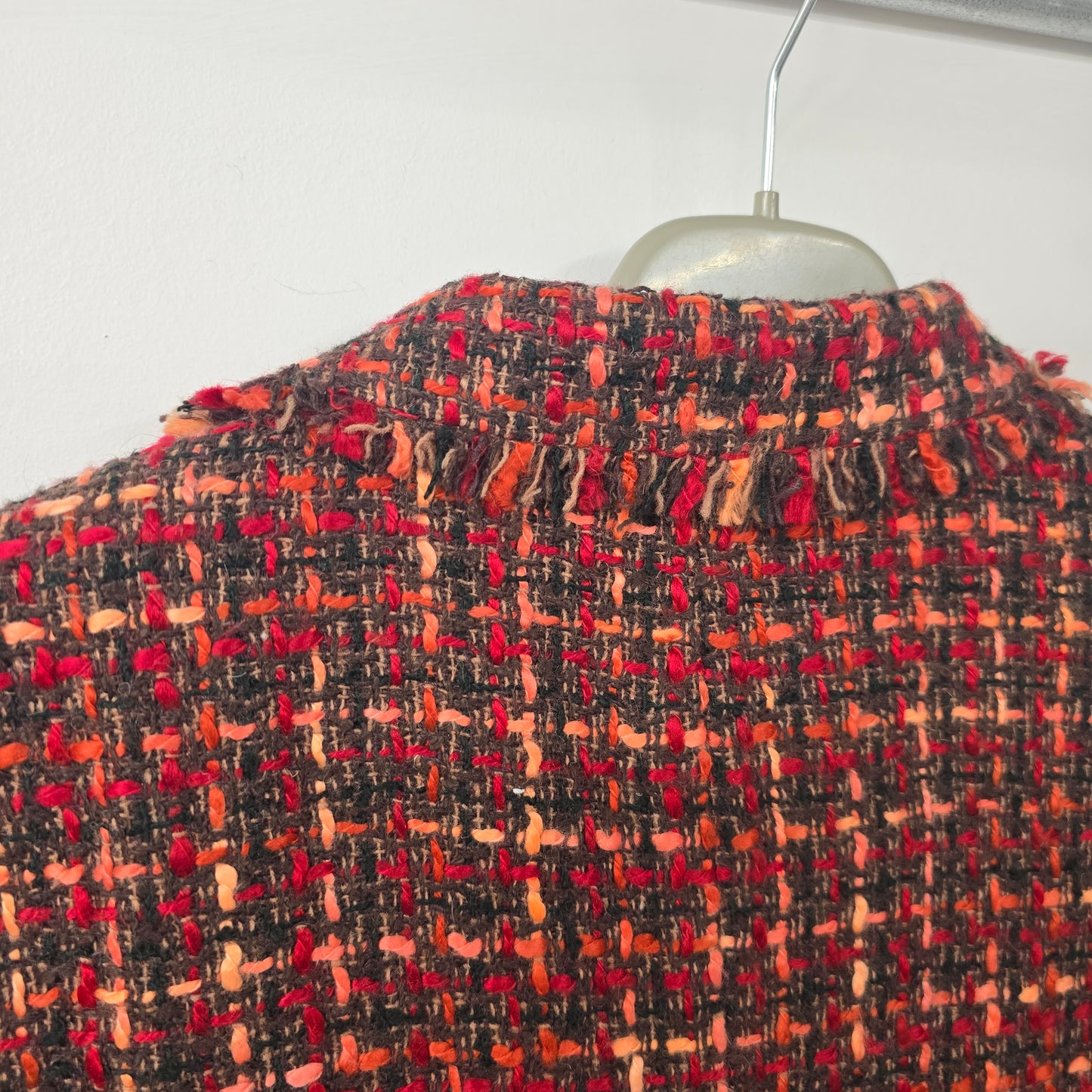 Vintage JM Collection Red Tweed Blazer Size 8