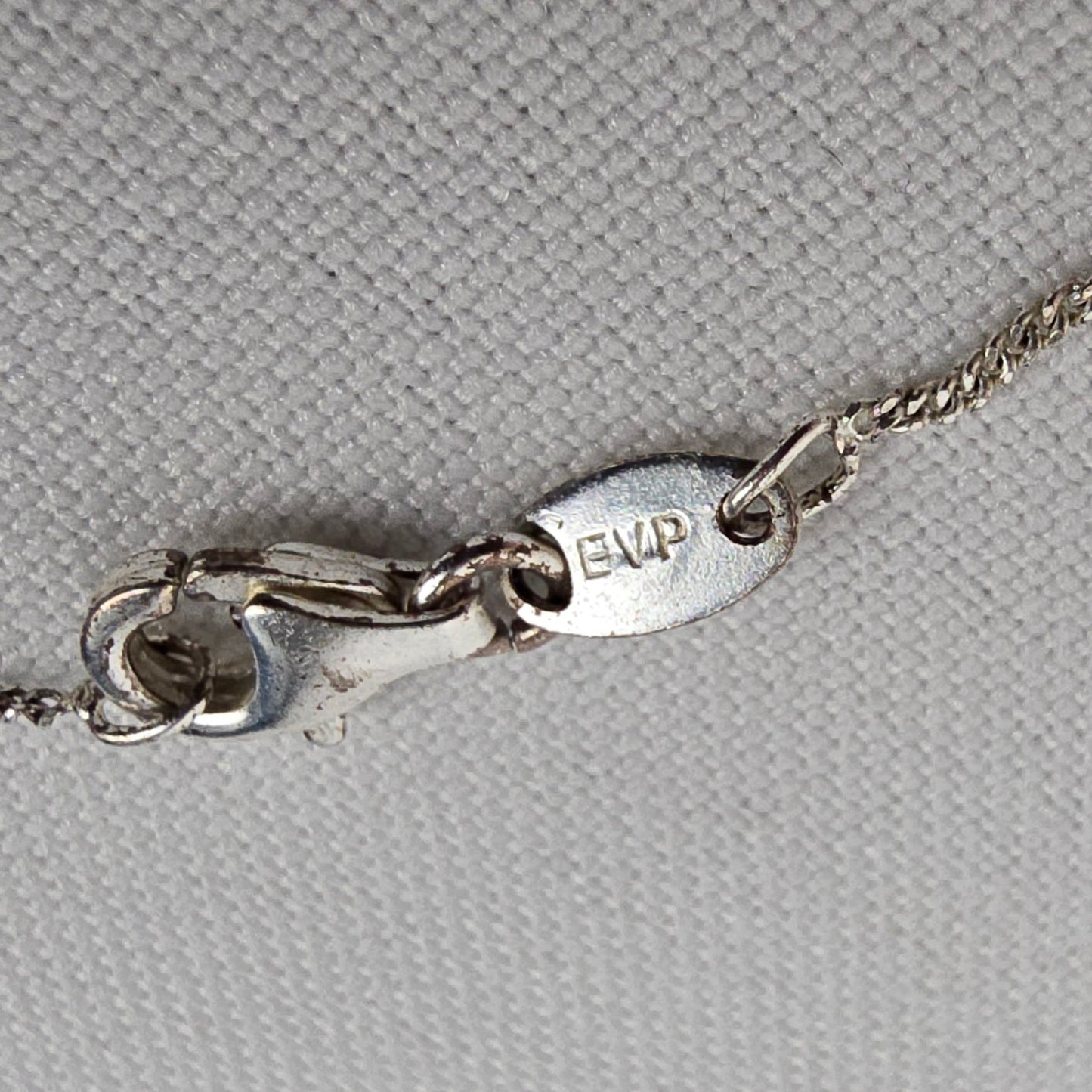EVP 925 Sterling Silver Crystal Pendant Chain Necklace