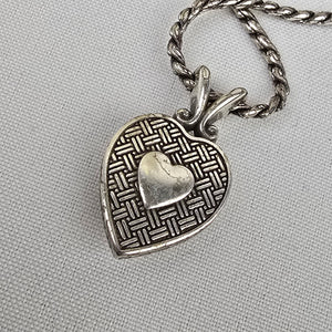 Brighton Silver Heart Pendant Chain Necklace
