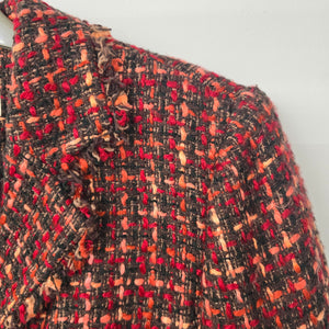 Vintage JM Collection Red Tweed Blazer Size 8