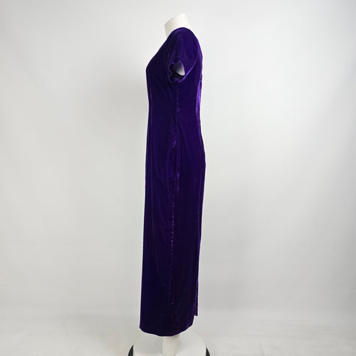 Vintage Velvet Purple Long Dress Size M/L