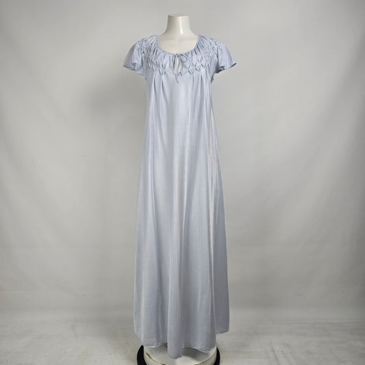 Vintage Kayser Blue Long Nightgown Size M
