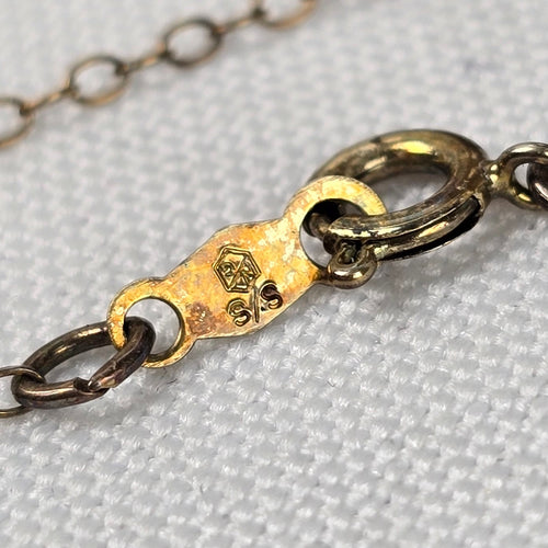 Vintage Gold Tone Floral Heart Pendant Necklace