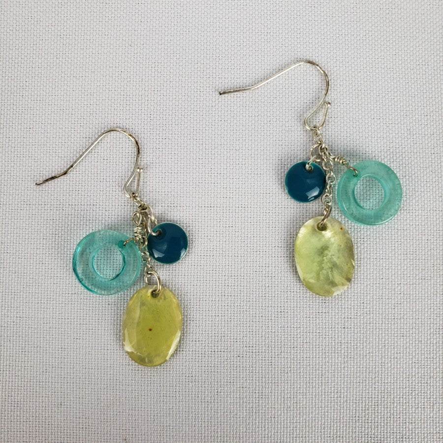 Blue & Green Dangle Earrings