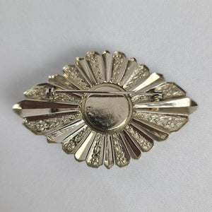 Vintage Silver Tone Faux Turquoise Stone Brooch
