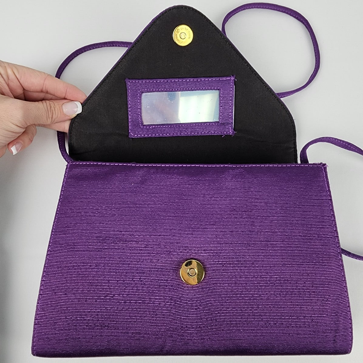 Vintage Purple Clutch Shoulder Purse Bag