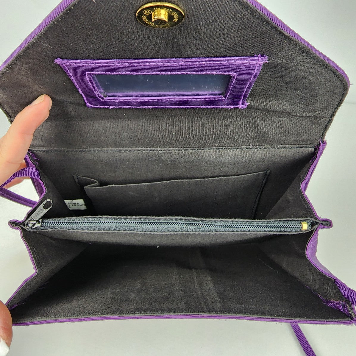 Vintage Purple Clutch Shoulder Purse Bag