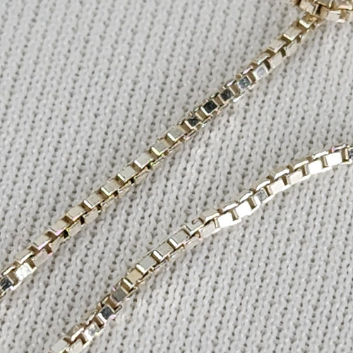 925 Sterling Silver Pink Teddy Bear Box Chain Necklace
