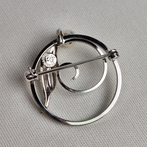 DCE Douglas C Eaton 14kt GF Pearl Silver Tone Brooch