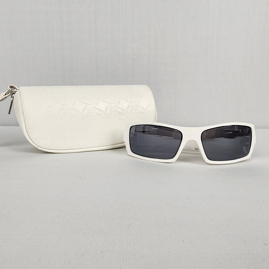 Designer Inspired White Sunglasses & Case