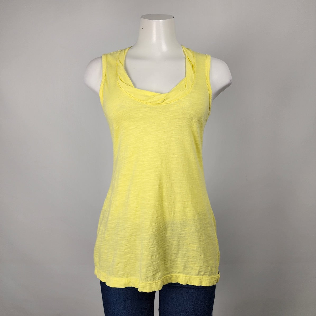 Neon Buddha Yellow Cotton Sleeveless Top Size XS/S