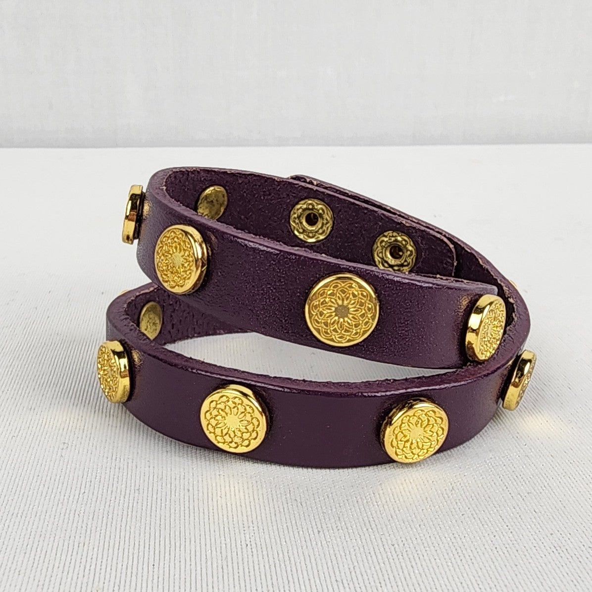 Purple & Gold Wrap Bracelet