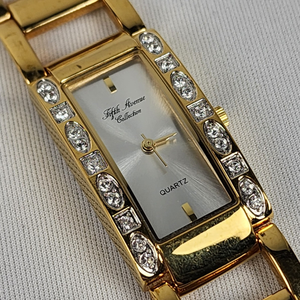 Fifth Avenue Collection Gold Swarovski Crystal Watch